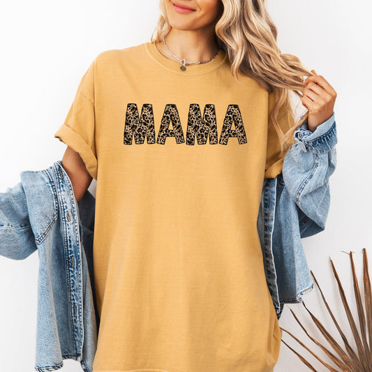 Mama, Leopard Print, Classic, Animal Print, Mother's Day Tshirt Comfort Colors T-Shirt