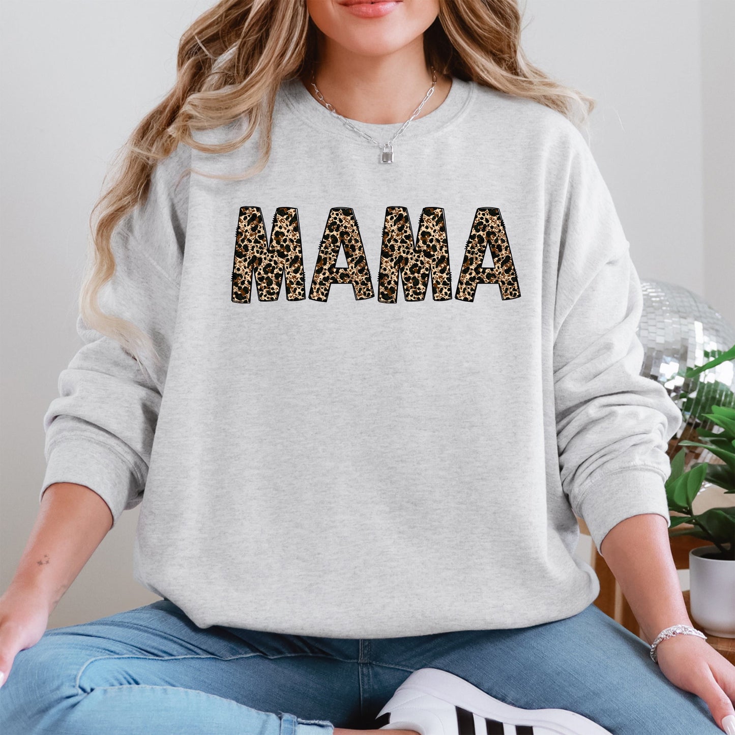 Mama, Leopard Print, Classic, Animal Print, Mother's Day Sweatshirt