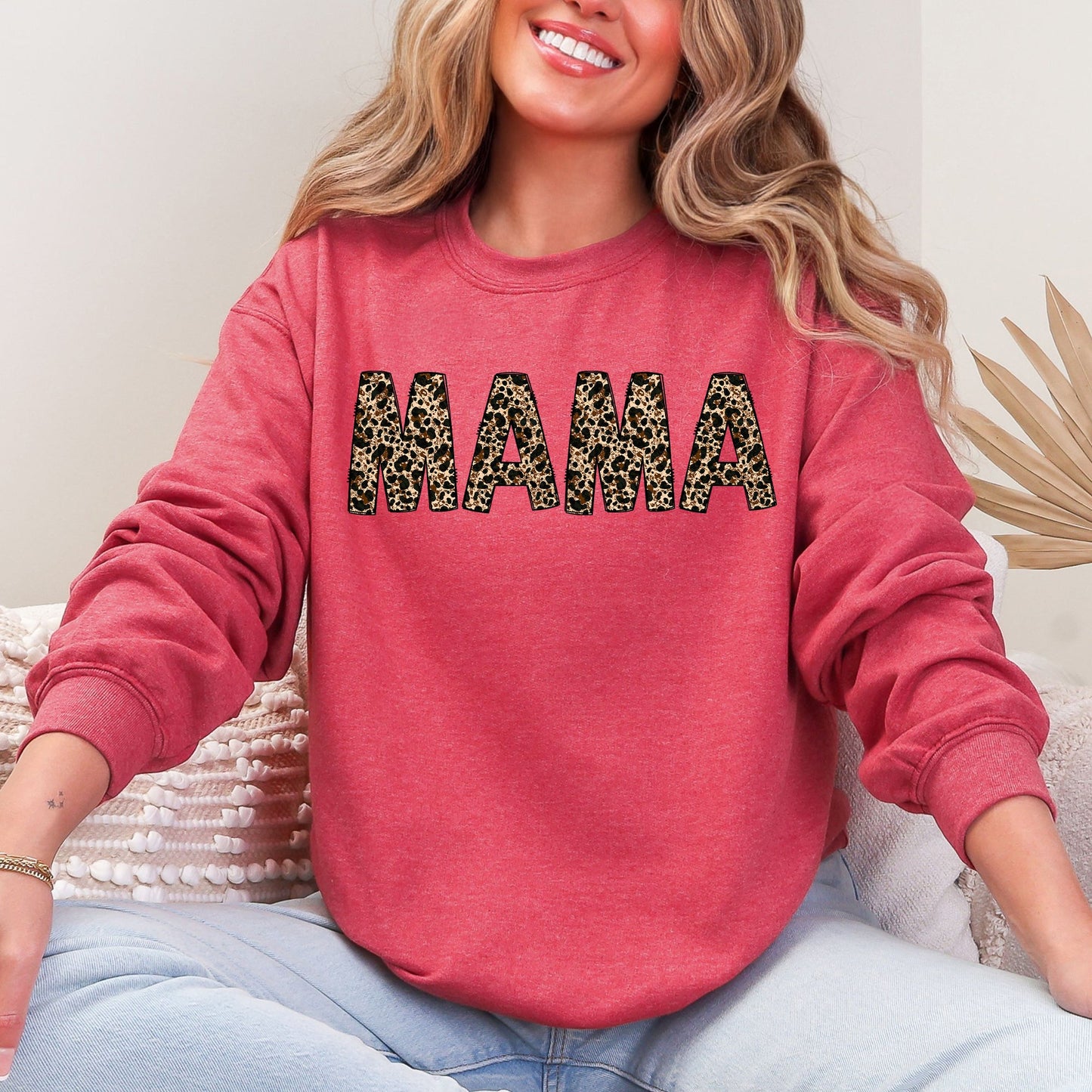 Mama, Leopard Print, Classic, Animal Print, Mother's Day Sweatshirt