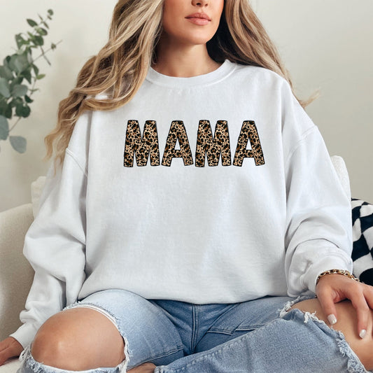Mama, Leopard Print, Classic, Animal Print, Mother's Day Sweatshirt