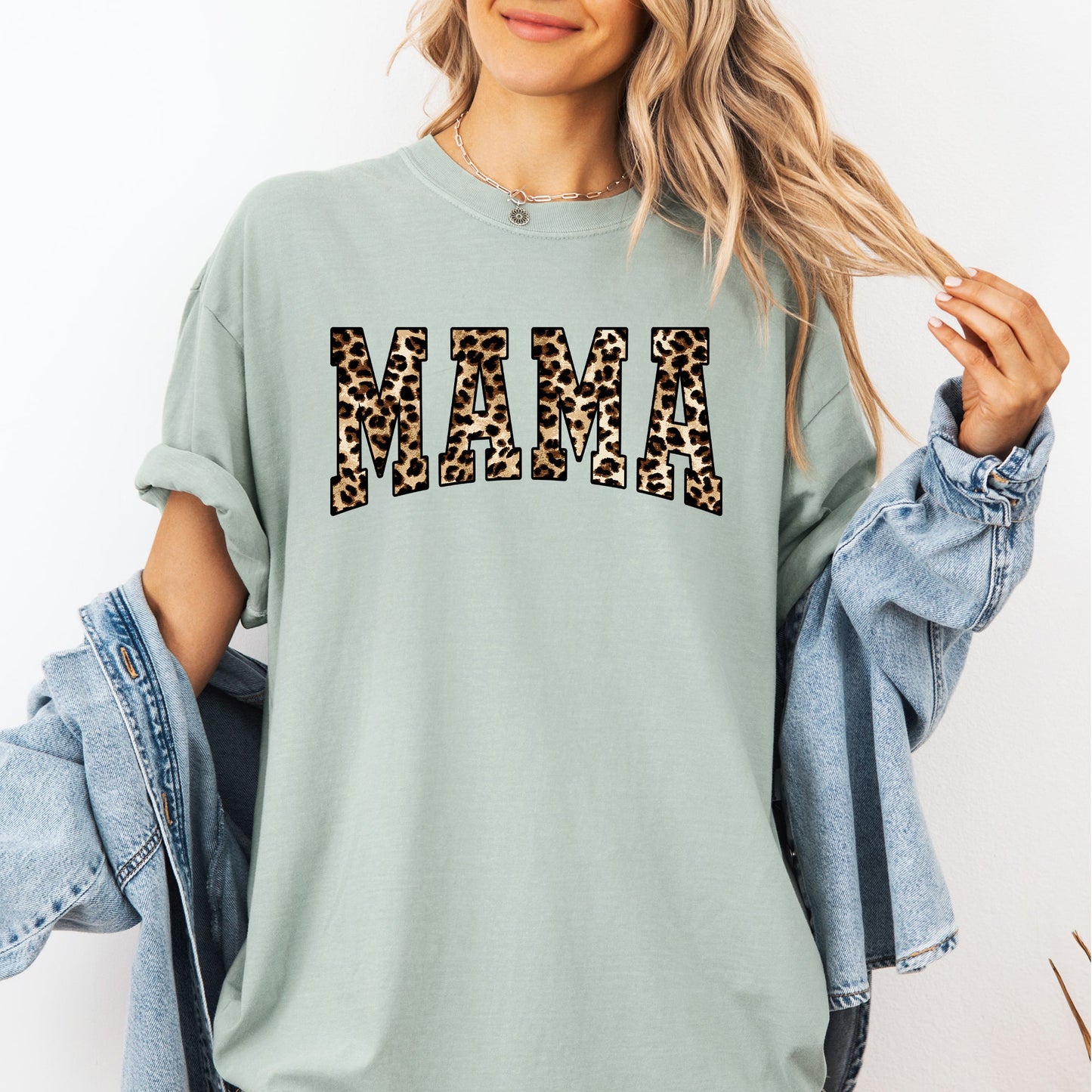 Mama, Leopard Print, Retro, Animal Print, Mother's Day Tshirt Comfort Colors T-Shirt