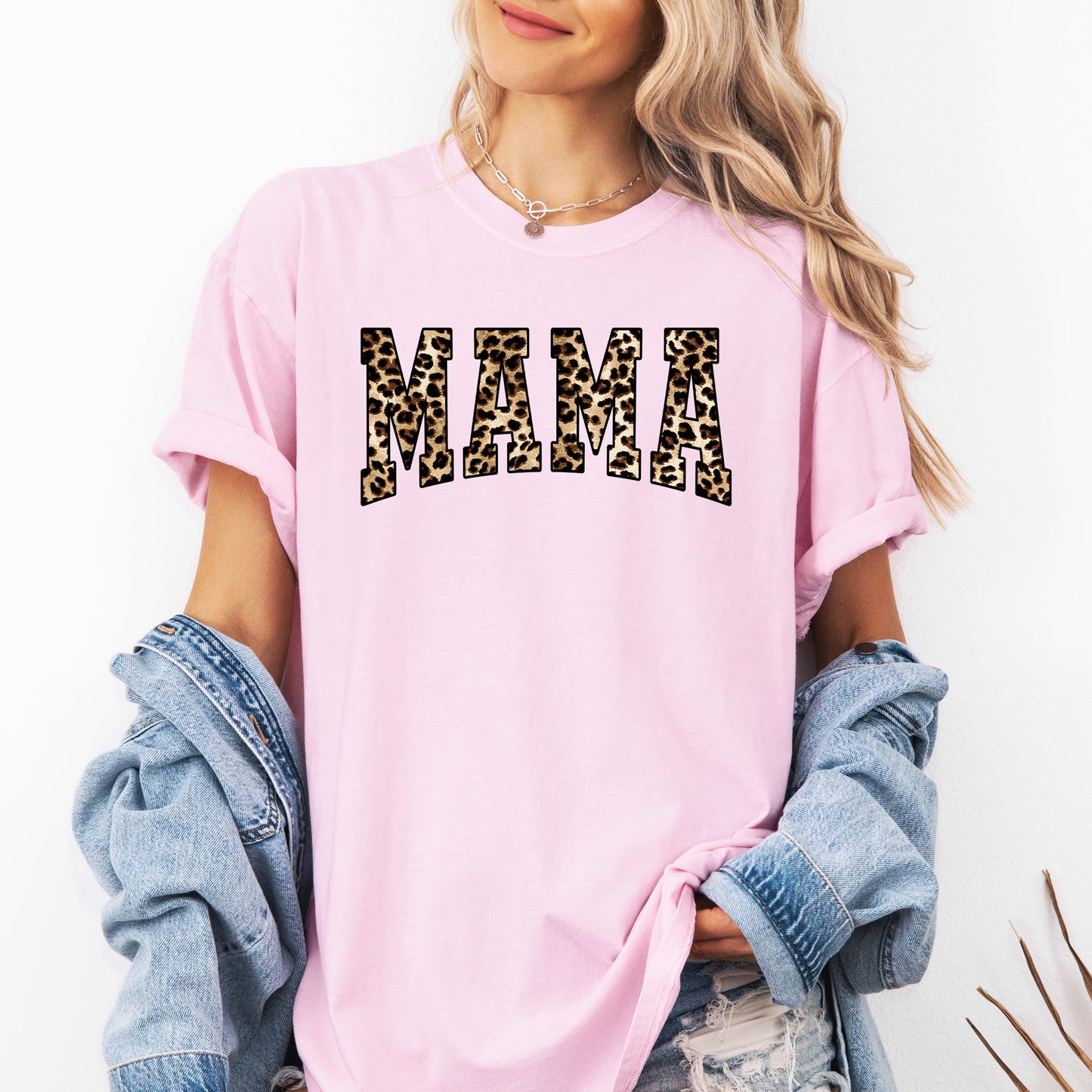 Mama, Leopard Print, Retro, Animal Print, Mother's Day Tshirt Comfort Colors T-Shirt