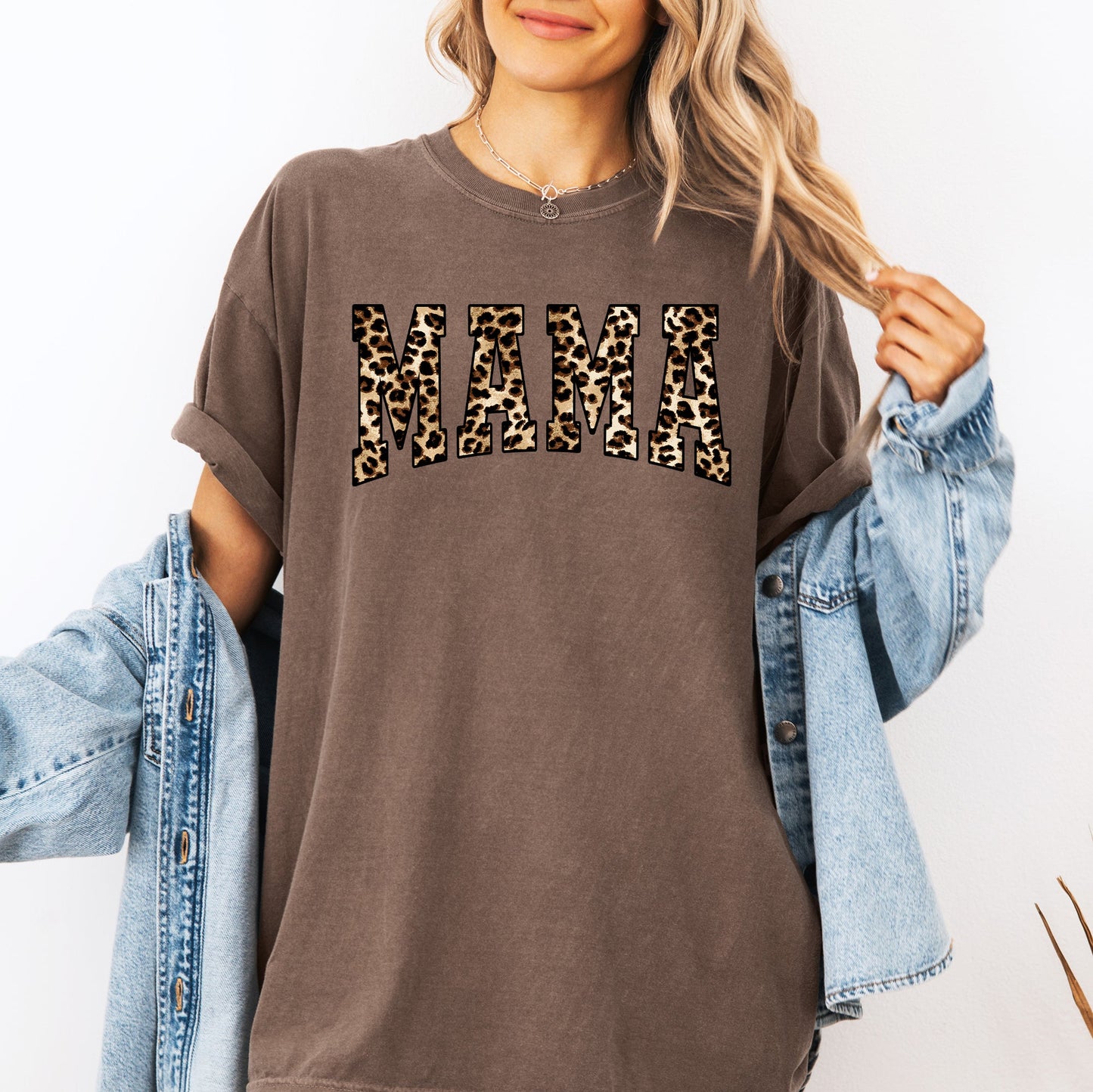 Mama, Leopard Print, Retro, Animal Print, Mother's Day Tshirt Comfort Colors T-Shirt