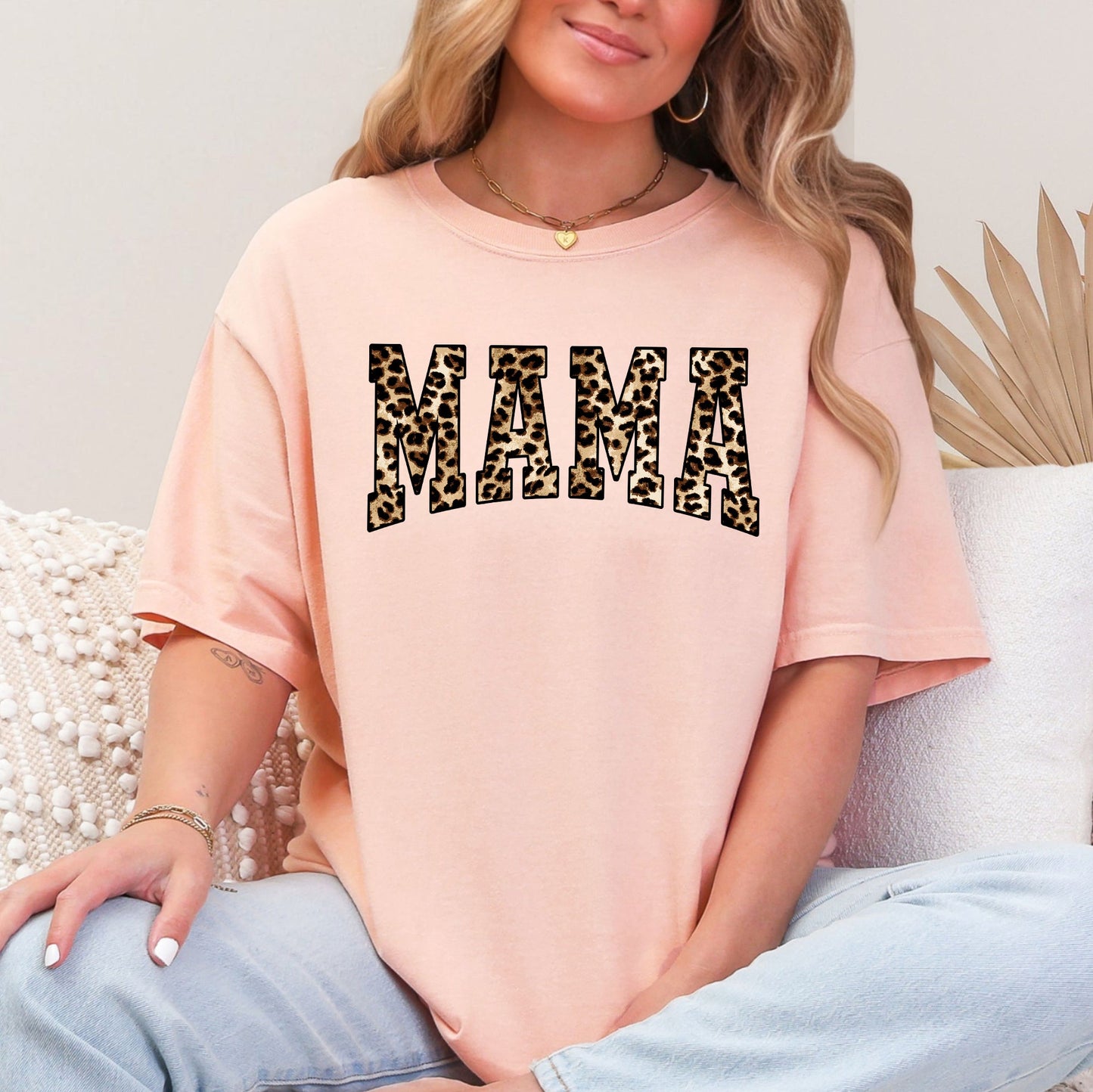 Mama, Leopard Print, Retro, Animal Print, Mother's Day Tshirt Comfort Colors T-Shirt