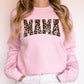 Mama, Leopard Print, Retro, Animal Print, Mother's Day Sweatshirt