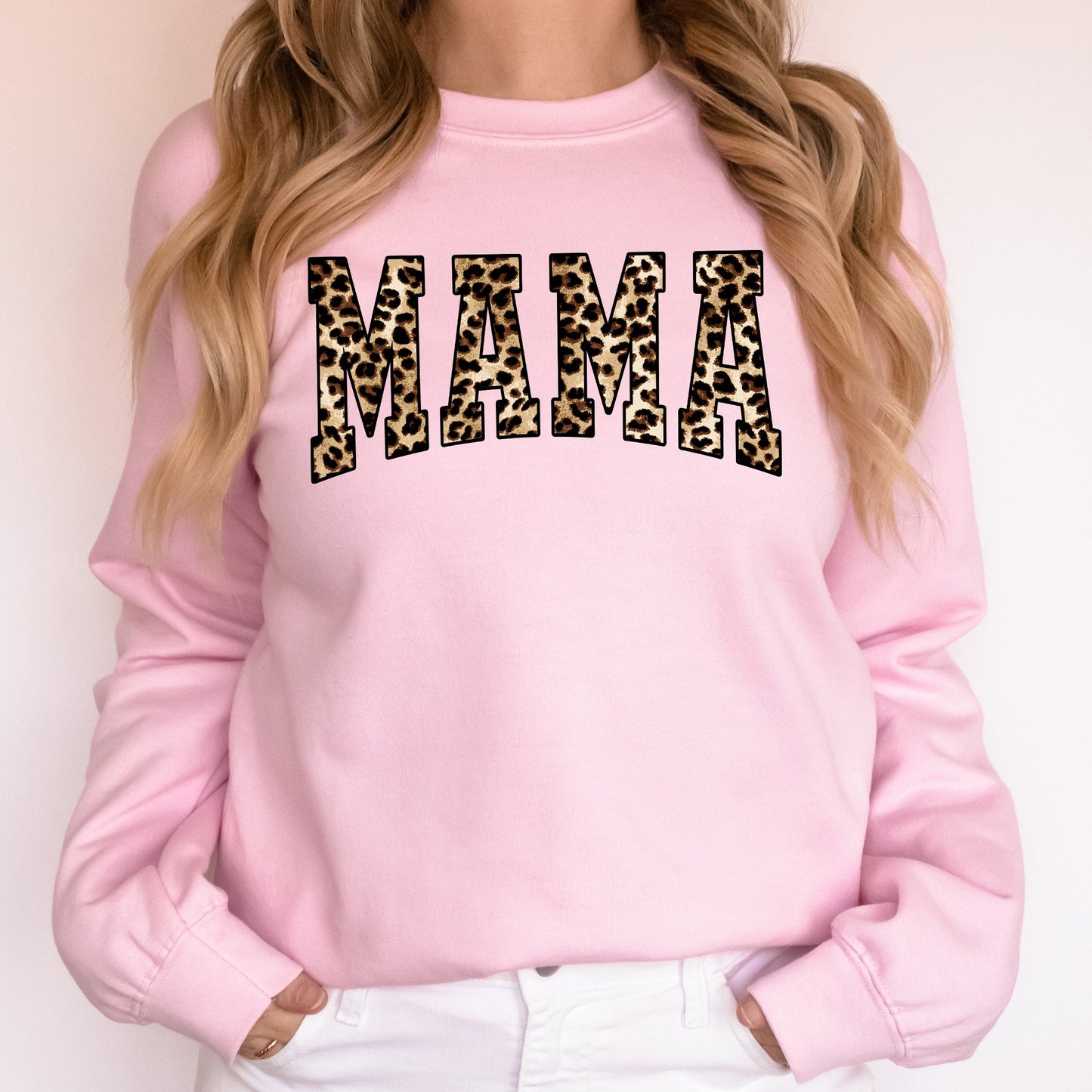 Mama, Leopard Print, Retro, Animal Print, Mother's Day Sweatshirt