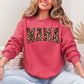 Mama, Leopard Print, Retro, Animal Print, Mother's Day Sweatshirt