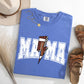 Mama, Lightening Bolt, Checkered, Football, Sports, Game Day, Big Game, Touchdown, Tailgate Party Tshirt Comfort Colors T-Shirt