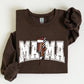 Mama, Lightening Bolt, Checkered, Football, Sports, Game Day, Big Game, Touchdown, Tailgate Party Sweatshirt