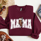 Mama, Lightening Bolt, Checkered, Football, Sports, Game Day, Big Game, Touchdown, Tailgate Party Sweatshirt