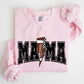 Mama, Lightening Bolt, Checkered, Football, Sports, Game Day, Big Game, Touchdown, Tailgate Party Sweatshirt