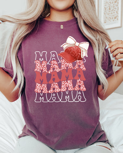 Mama, Mama, Mama, Baseball Hat, Coquette Aesthetic, Mom, Mother, Retro Tshirt Comfort Colors T-Shirt