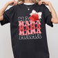 Mama, Mama, Mama, Baseball Hat, Coquette Aesthetic, Mom, Mother, Retro Tshirt Comfort Colors T-Shirt