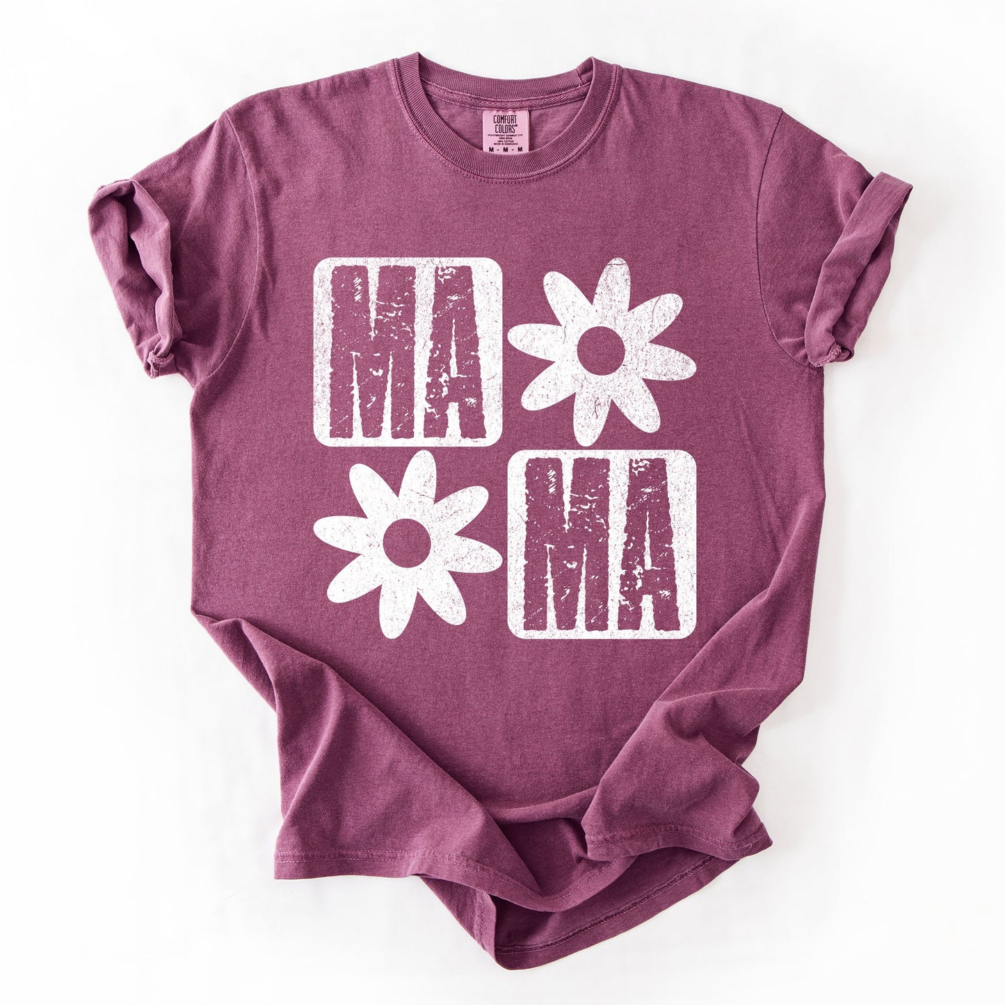 Mama, Minimalist, Graphic, Flowers, Mother's Day Tshirt Comfort Colors T-Shirt