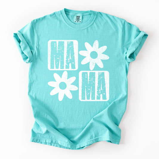 Mama, Minimalist, Graphic, Flowers, Mother's Day Tshirt Comfort Colors T-Shirt