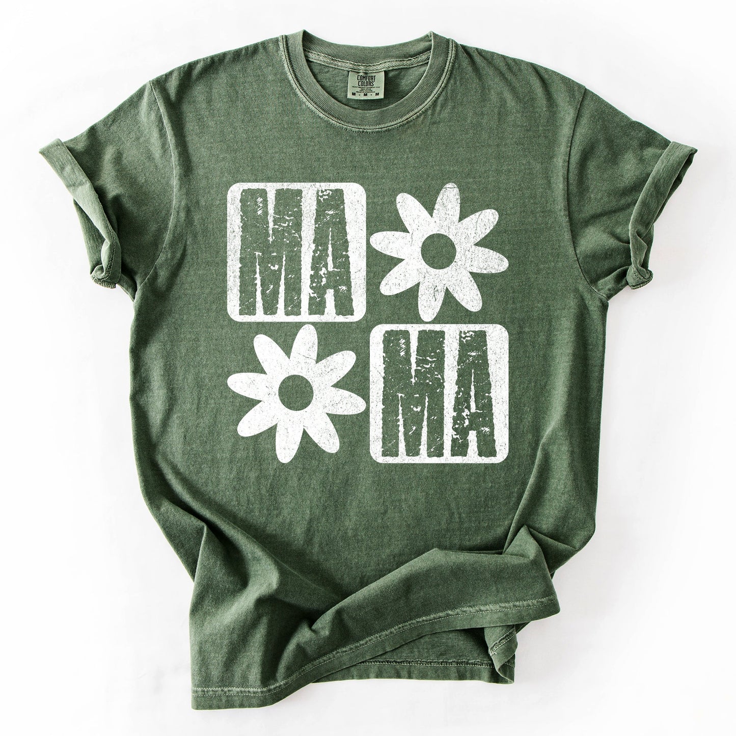 Mama, Minimalist, Graphic, Flowers, Mother's Day Tshirt Comfort Colors T-Shirt
