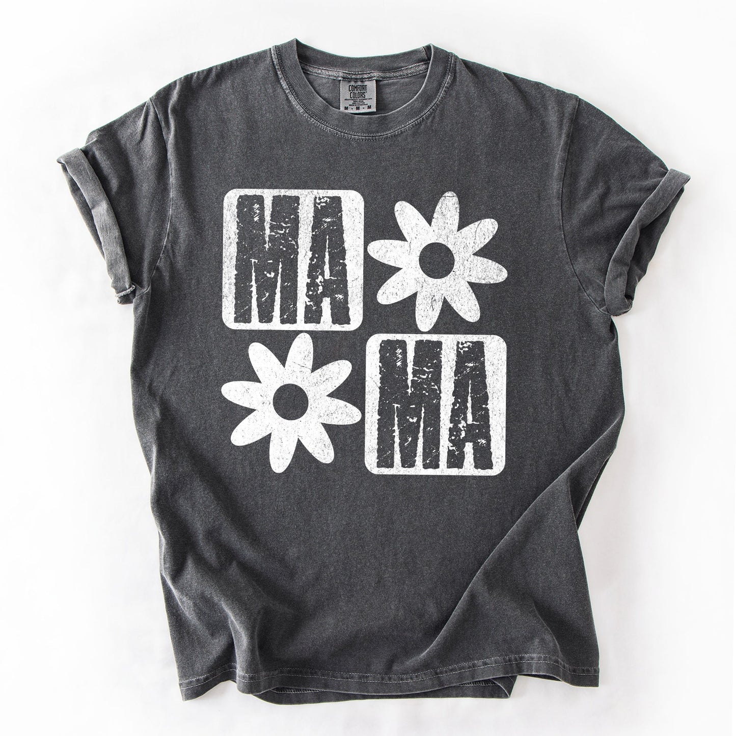 Mama, Minimalist, Graphic, Flowers, Mother's Day Tshirt Comfort Colors T-Shirt