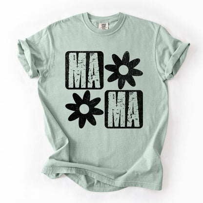 Mama, Minimalist, Graphic, Flowers, Mother's Day Tshirt Comfort Colors T-Shirt