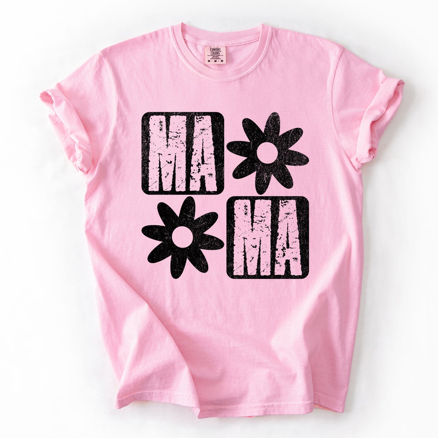 Mama, Minimalist, Graphic, Flowers, Mother's Day Tshirt Comfort Colors T-Shirt