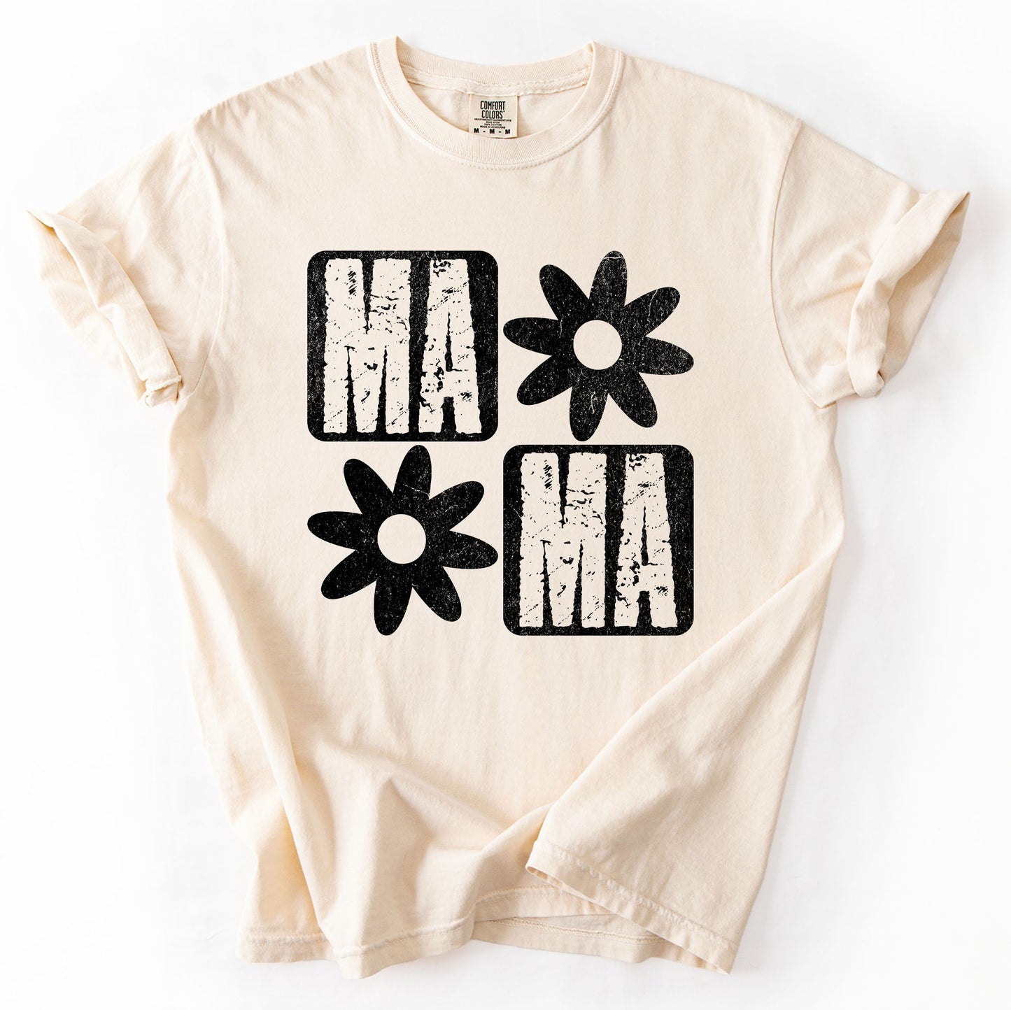 Mama, Minimalist, Graphic, Flowers, Mother's Day Tshirt Comfort Colors T-Shirt