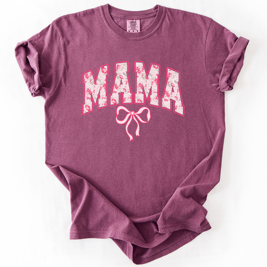 Mama, Pink Coquette, Ribbons, Cute, Comfort Colors T-Shirt