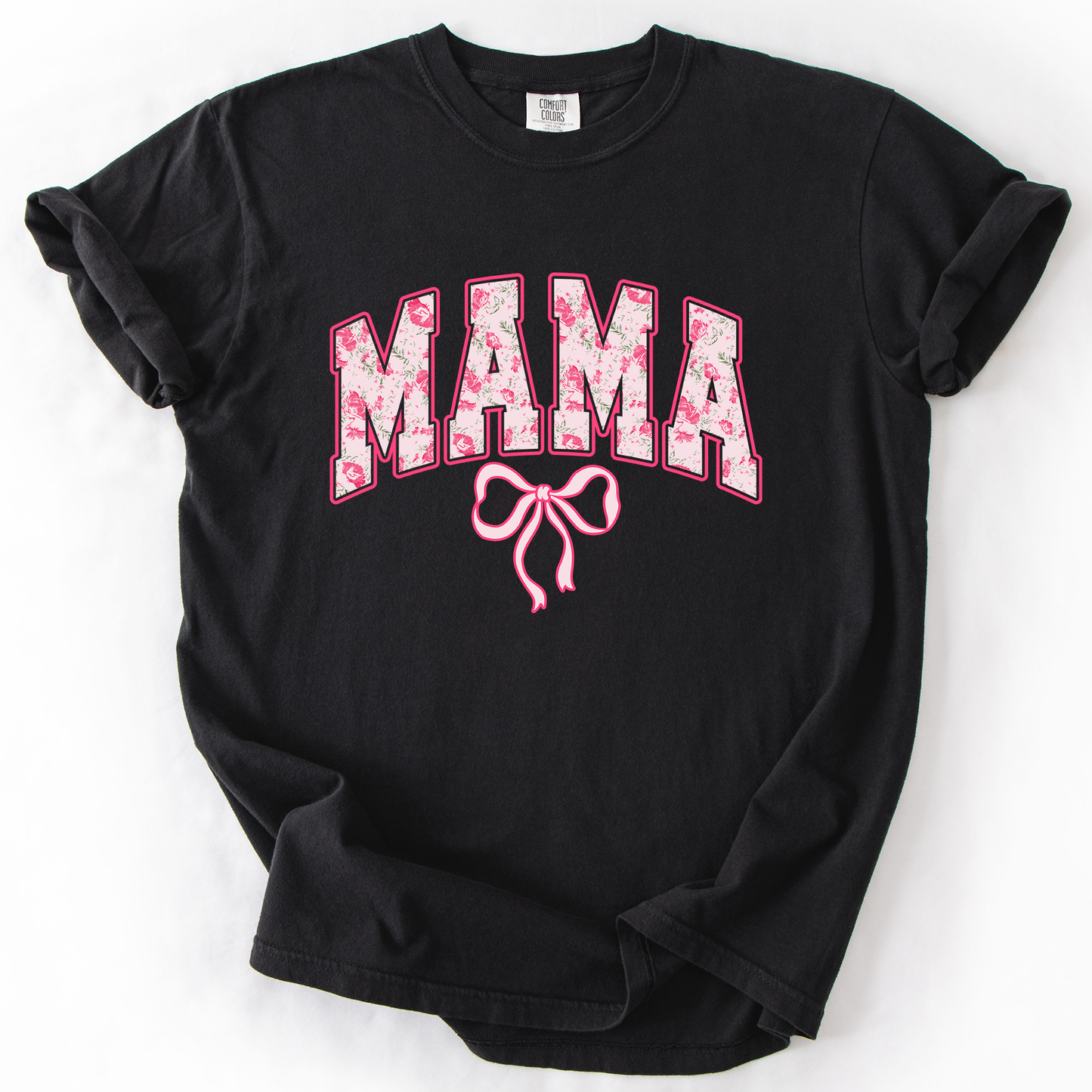 Mama, Pink Coquette, Ribbons, Cute, Comfort Colors T-Shirt