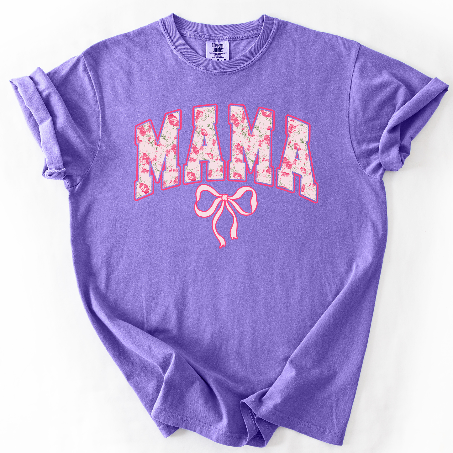 Mama, Pink Coquette, Ribbons, Cute, Comfort Colors T-Shirt