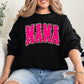 Mama, Pink Leopard Print, Retro, Varsity, Mother's Day Sweatshirt