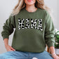 Mama, Retro Cow Print, Varsity, Mother's Day Sweatshirt
