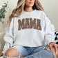 Mama, Textured Leopard Print, Mother's Day, Retro, Varsity Sweatshirt