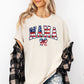 Mama, USA Flag, Patriotic, Varsity, Bow, Ribbon, America, 4th of July Tshirt Comfort Colors T-Shirt