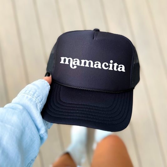 Mamacita, Sassy, Funny, Black Snapback Trucker Hat