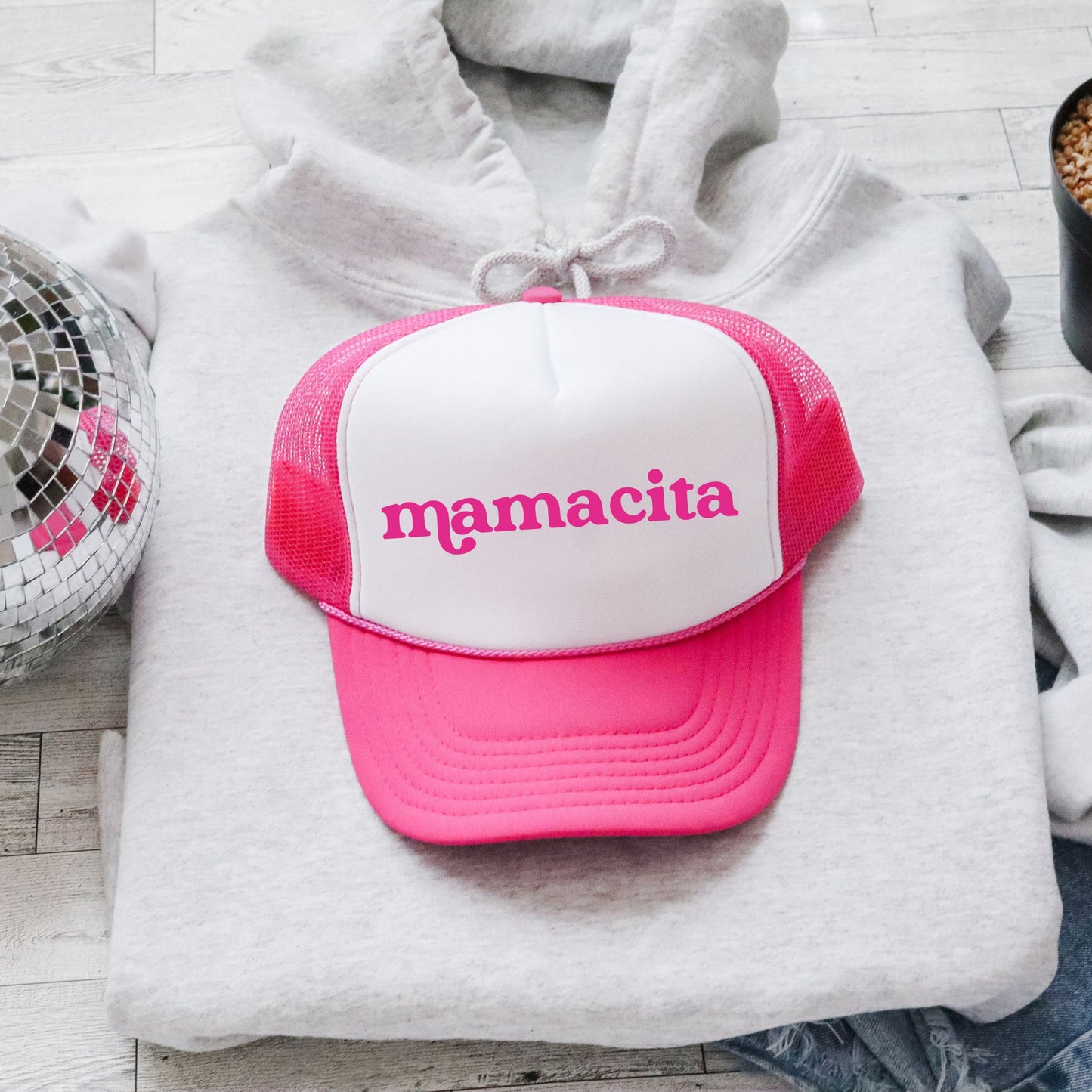 Mamacita, Sassy, Funny, Bright Pink Snapback Trucker Hat