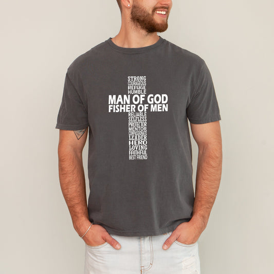 Man of God, Fisher of Men, Gospel, Jesus, Christian, Faith Tshirt Comfort Colors T-Shirt