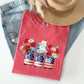 Mason Jars with Flowers, Patriotic, 4th of July Tshirt Comfort Colors T-Shirt