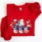 Mason Jars with Flowers, Patriotic, 4th of July Sweatshirt