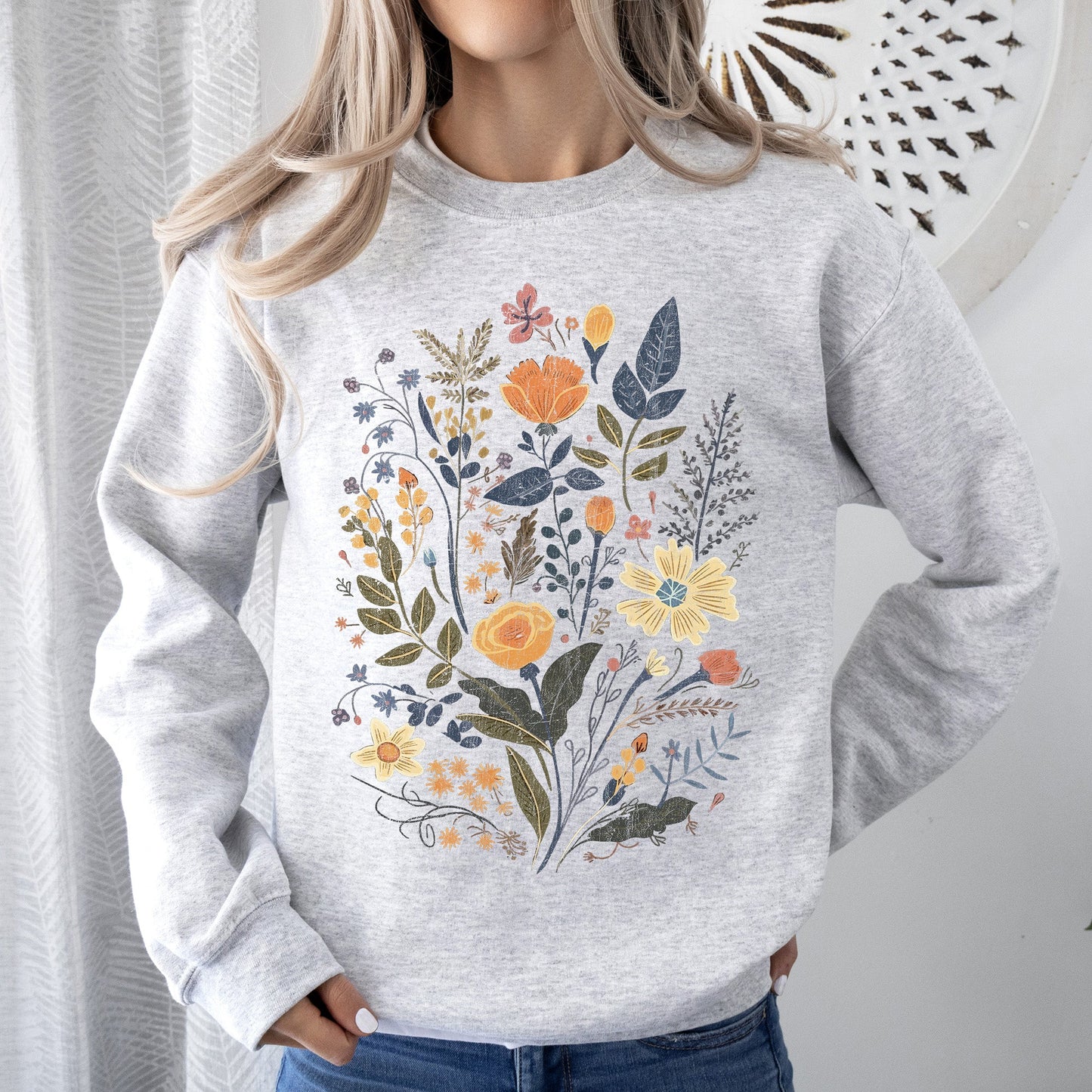 Meadow Magic Soft Floral Print Sweatshirt