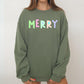 Merry Sweatshirt, Positivity, Funny, Sarcastic, Mom Gift, Mental Health, Colorful, Pastel, Crewneck, Crew Neck Sweatshirt