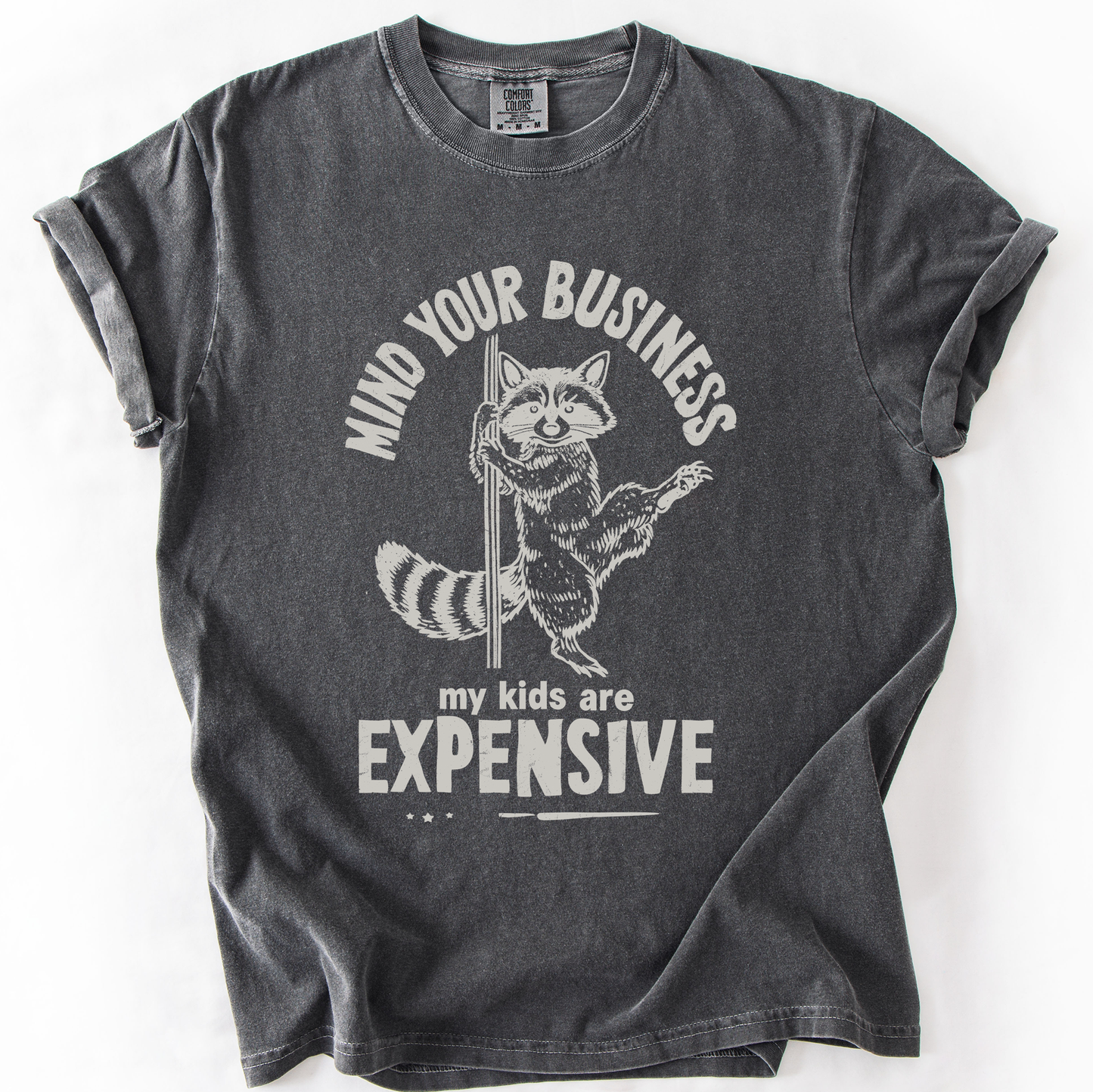 Mind Your Business, My Kids Are Expensive, Funny, Work, Comfort Colors T-Shirt