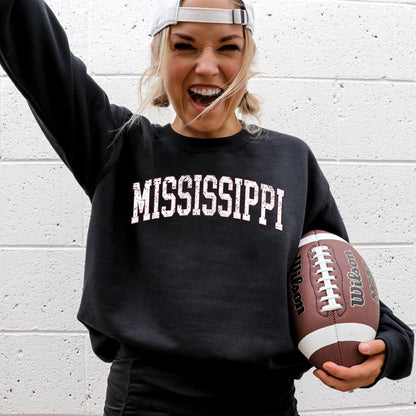 Mississippi, Football, Sports, Game Day, Big Game, Touchdown, Tailgate Party, University, College, State Sweatshirt