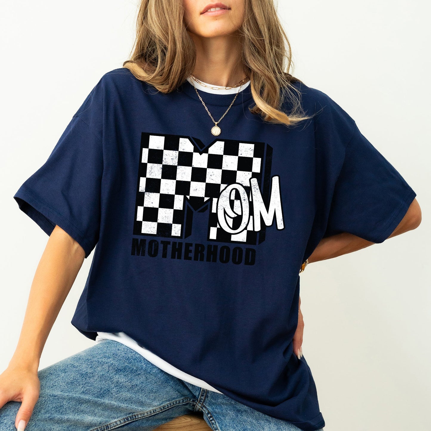 Mom, Comfort Colors, Motherhood, MTV, Retro, Checkerboard, Comfort Colors Tshirt