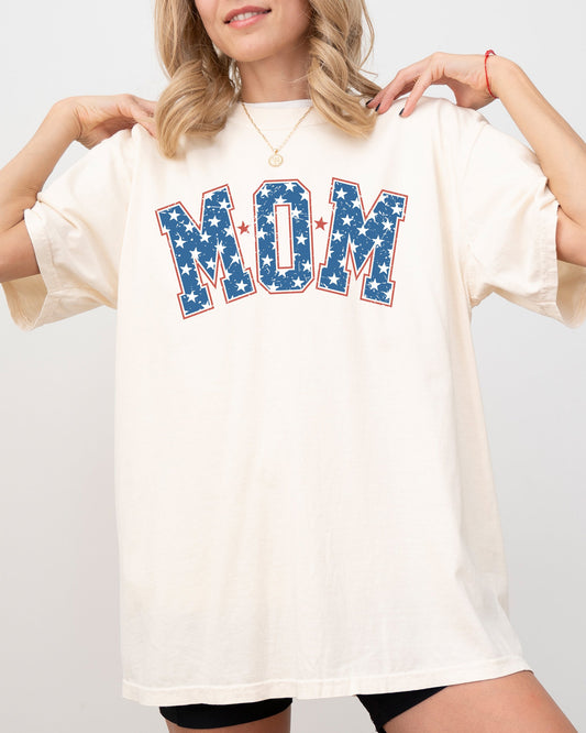 Mom, USA, America, Patriotic, Independence Day, Fourth Of July, 4th Of July Tshirt Comfort Colors T-Shirt