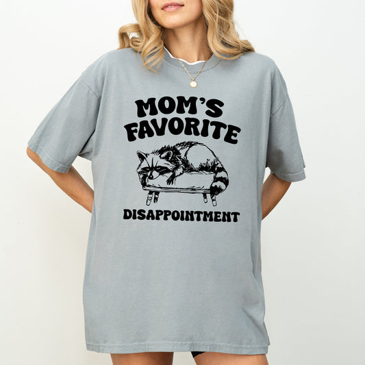 Mom's Favorite Disappointment, Funny, Raccoon, Aesthetic, Meme Shirt Comfort Colors T-Shirt