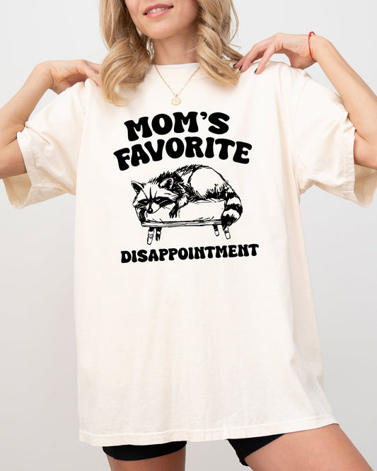 Mom's Favorite Disappointment, Funny, Raccoon, Aesthetic, Meme Shirt Comfort Colors T-Shirt