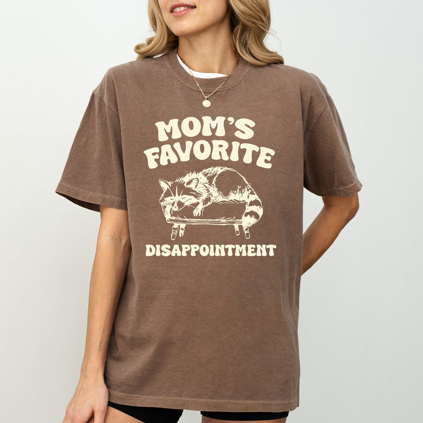 Mom's Favorite Disappointment, Funny, Raccoon, Aesthetic, Meme Shirt Comfort Colors T-Shirt