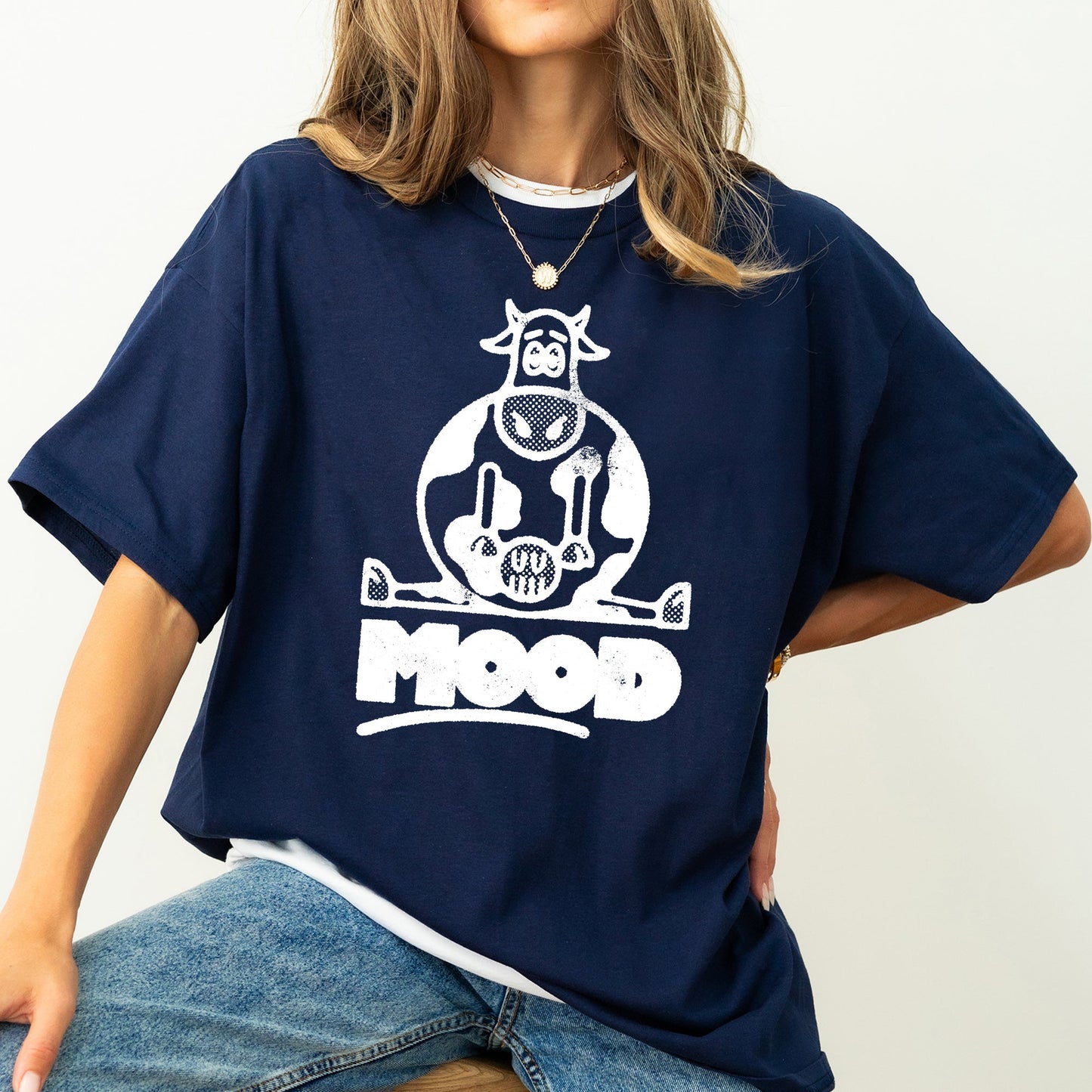 Moo'd, Cow, Funny, Moody, Mental Health, Positivity Tshirt Comfort Colors T-Shirt