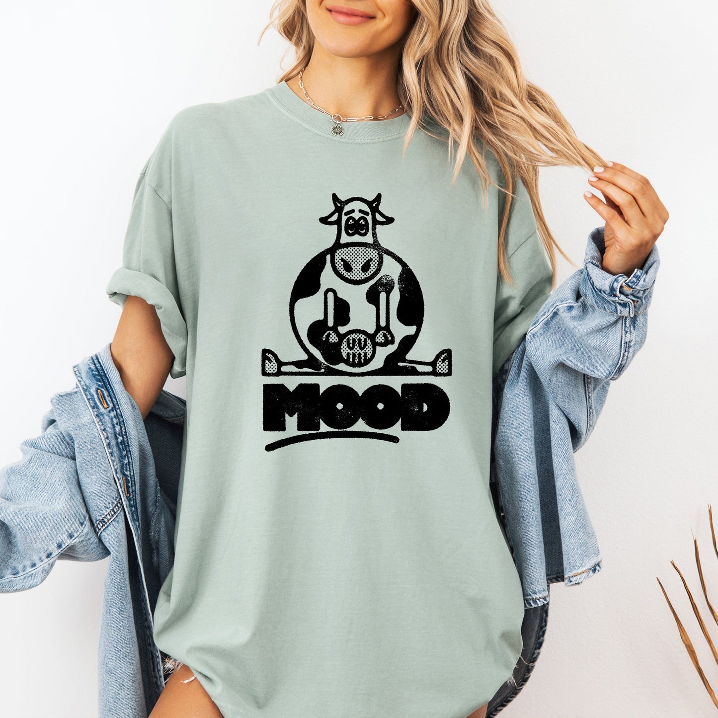 Moo'd, Cow, Funny, Moody, Mental Health, Positivity Tshirt Comfort Colors T-Shirt