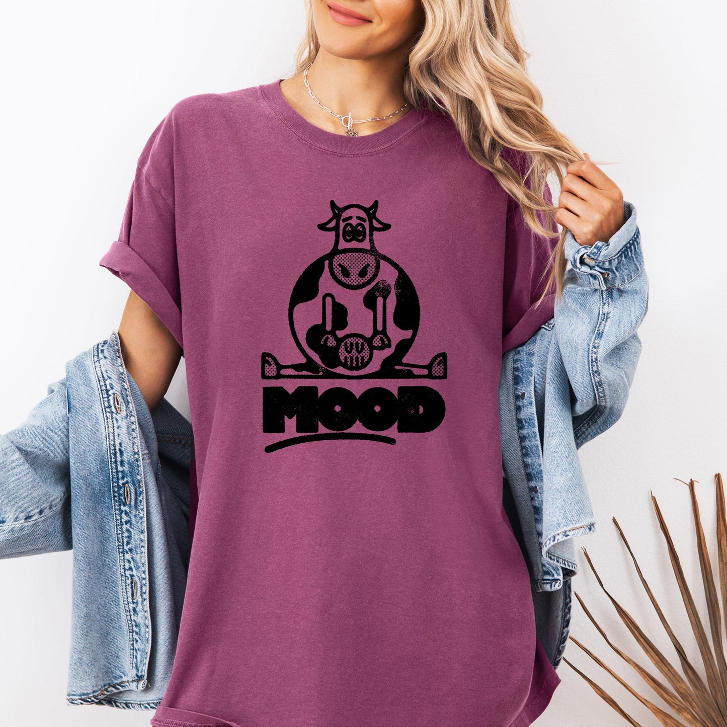 Moo'd, Cow, Funny, Moody, Mental Health, Positivity Tshirt Comfort Colors T-Shirt