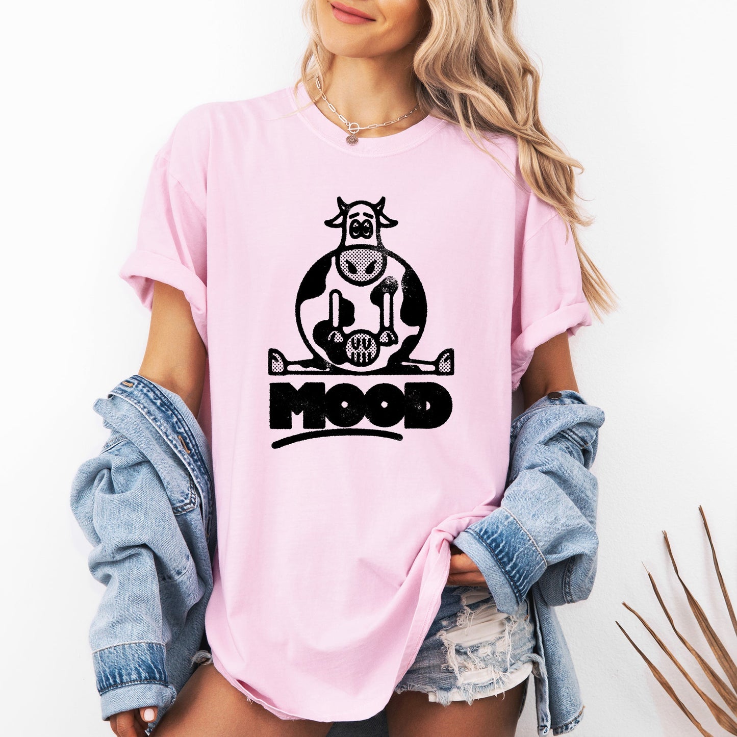 Moo'd, Cow, Funny, Moody, Mental Health, Positivity Tshirt Comfort Colors T-Shirt