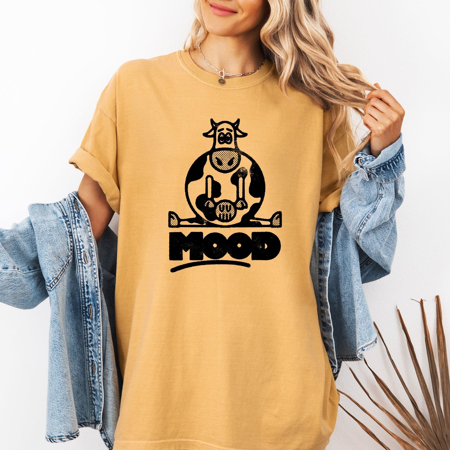Moo'd, Cow, Funny, Moody, Mental Health, Positivity Tshirt Comfort Colors T-Shirt